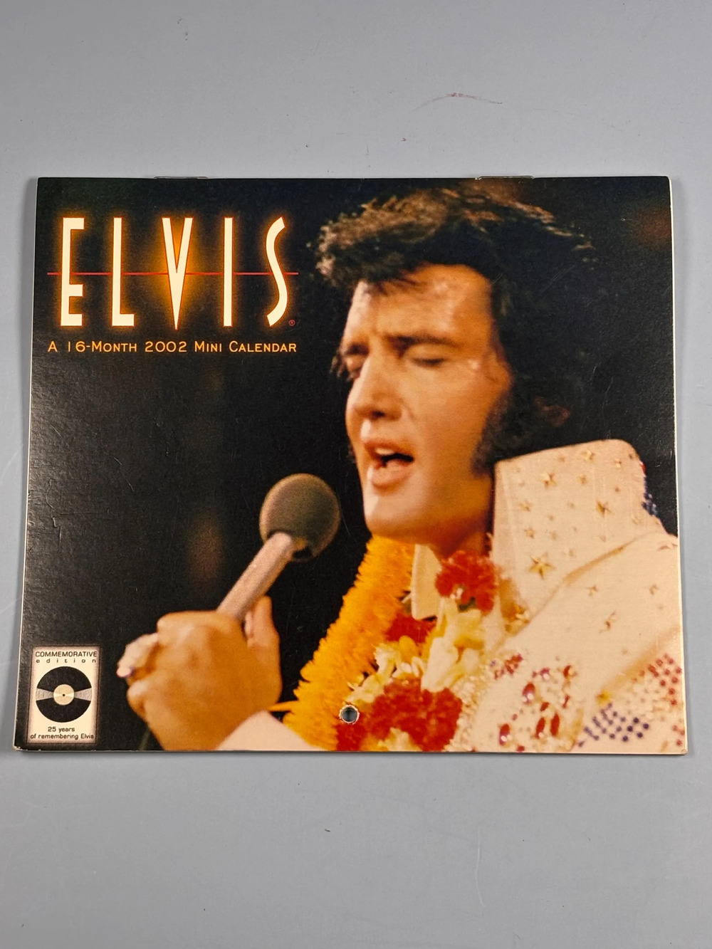 Vintage Elvis Presley 16 Month 2002 Mini Calendar 25 Years Signature Product